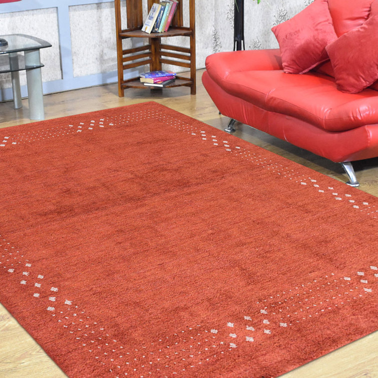 Foundry Select Keswick Handmade HandKnotted Silk Orange Rug Wayfair